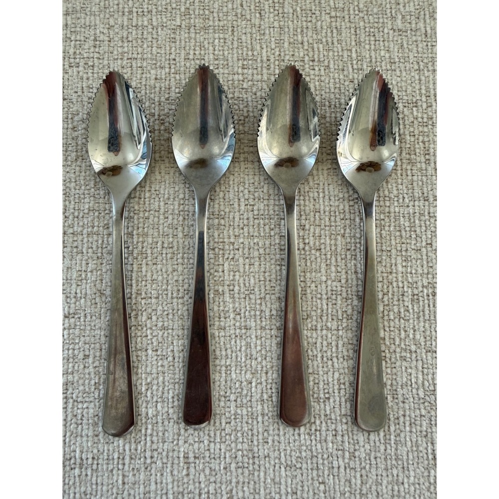 Norpro Stainless‎ Steel Flatware4 Serrated Edge Grapefruit Spoons Replacement
